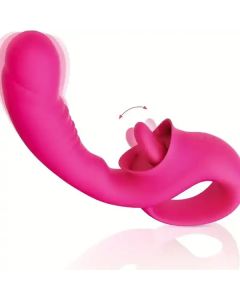 1pc Clitoral Licking G Spot Vibrator, 2 In 1