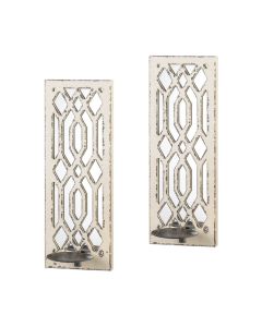 DECO MIRROR WALL SCONCE SET