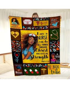 1pc Nurse Girl Print Blanket,