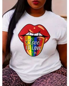 Plus Size LGBT Casual T-shirt Size 18