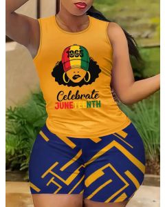  Juneteenth Print Biker Shorts Set20 