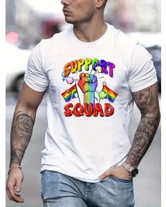 LGBTQ Group Fist Pattern T-shirt, Men's  SizeL