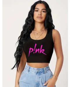 Pink Crop Tank Top Size 2 til 10