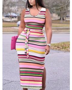 Maxi Tank Dress With Belt  Size 12 til 28