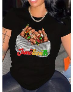 Juneteenth Print T-Shirt Size xl