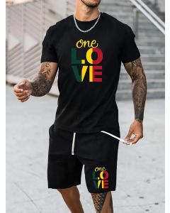 One love 2piece short set size 1x -4x