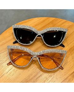 Bling Rhinestone Cat Eye Sunglasses For Women