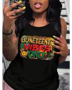 18,20,22Juneteenth Print Tank Top