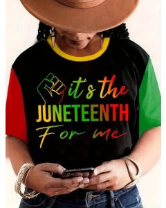 Size 16 & 18Juneteenth Print T-shirt